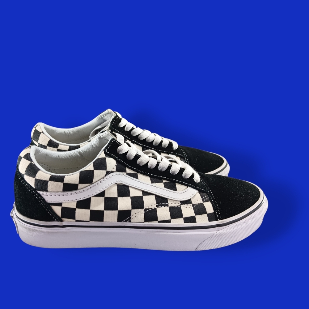 Vans Ward Yellow Black Suede Checkerboard Sneakers Men 6.5 Women 8.0 Skate Shoes